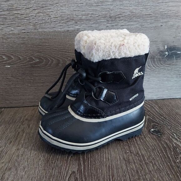 SOREL Yoot Pac Nylon Winter Snow Boots Black Toodler Size 10 - Picture 4 of 9